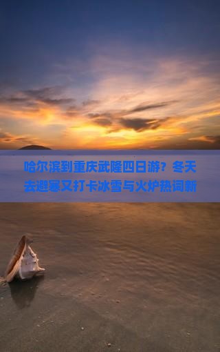 哈尔滨到重庆武隆四日游？冬天去避寒又打卡冰雪与火炉热词新玩法