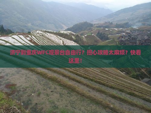 济宁到重庆WFC观景台自由行？担心攻略太麻烦？快看这里！