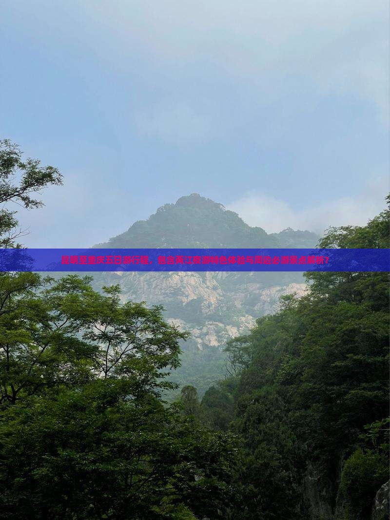 昆明至重庆五日游行程，包含两江夜游特色体验与周边必游景点解析？