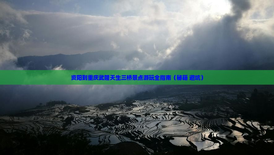 资阳到重庆武隆天生三桥景点