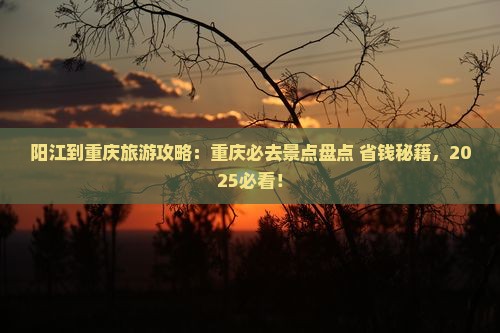 阳江到重庆必去地