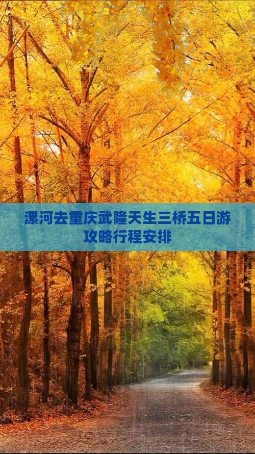 漯河去重庆武隆天生三桥五日游