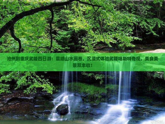 沧州到重庆武隆四日游