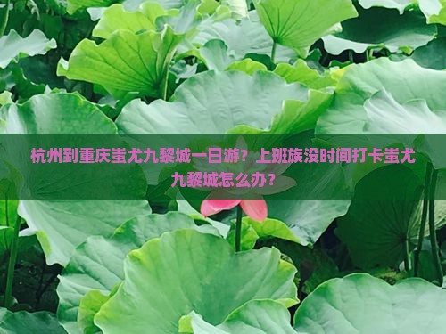 杭州到重庆蚩尤九黎城一日游？上班族没时间打卡蚩尤九黎城怎么办？