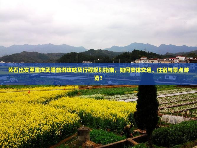黄石出发至重庆武隆旅游攻略及行程规划指南，如何安排交通、住宿与景点游览？