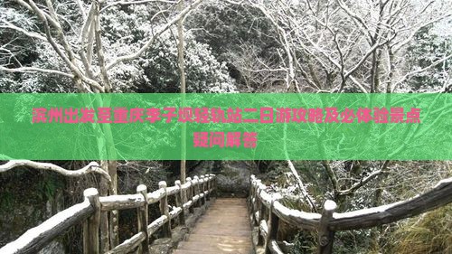 滨州出发至重庆李子坝轻轨站二日游攻略及必体验景点疑问解答