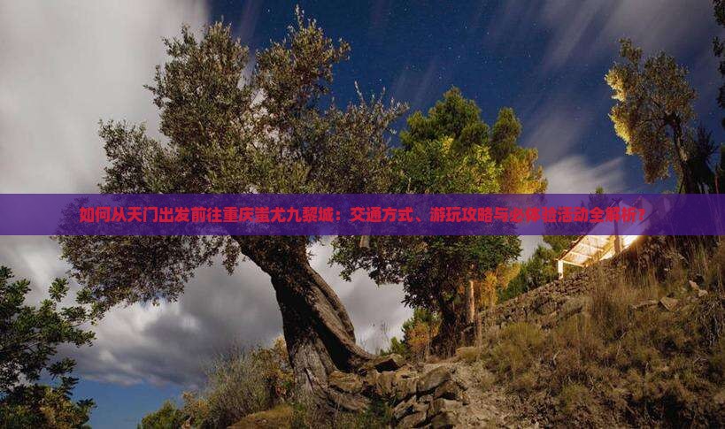 如何从天门出发前往重庆蚩尤九黎城：交通方式、游玩攻略与必体验活动全解析？