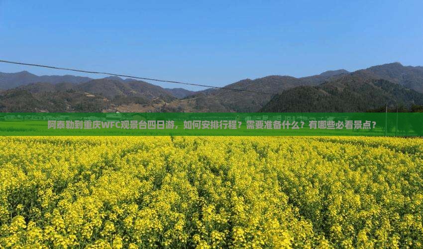 阿泰勒到重庆WFC观景台四日游，如何安排行程？需要准备什么？有哪些必看景点？