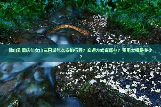 佛山到重庆仙女山三日游怎么安排行程？交通方式有哪些？费用大概是多少？
