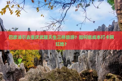 巴彦淖尔去重庆武隆天生三桥旅游？如何低成本打卡网红地？