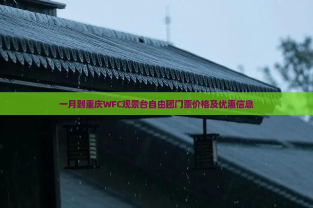 一月到重庆WFC观景台自由团门票价格及优惠信息