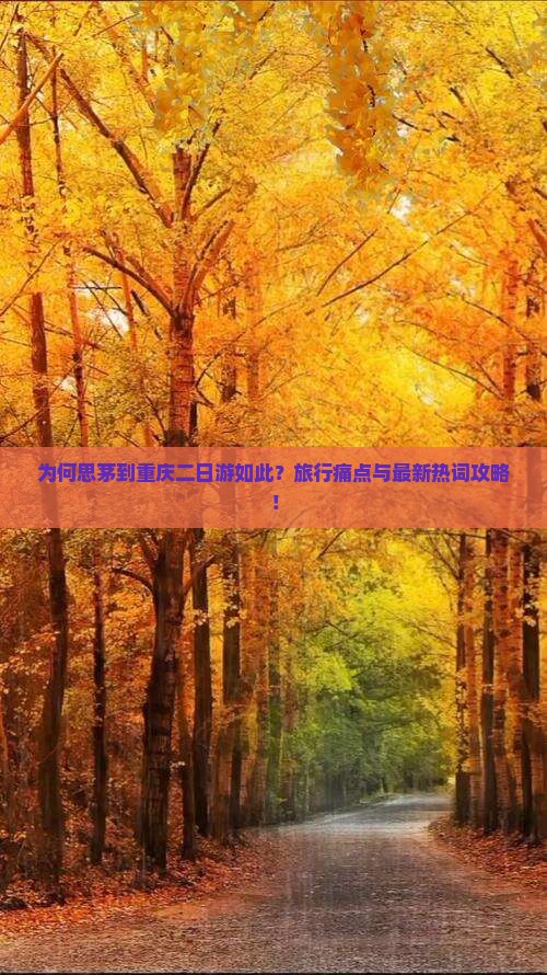 为何思茅到重庆二日游如此？旅行痛点与最新热词攻略！