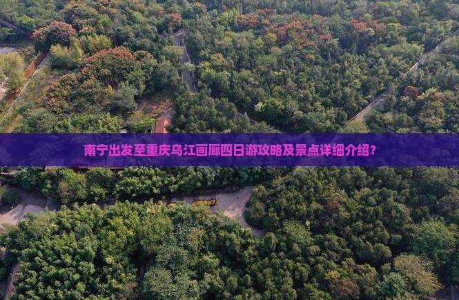 南宁出发至重庆乌江画廊四日游攻略及景点详细介绍？