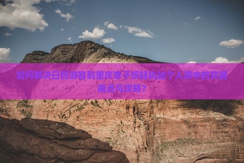 如何解决日照游客到重庆李子坝轻轨站个人游中的交通痛点与攻略？