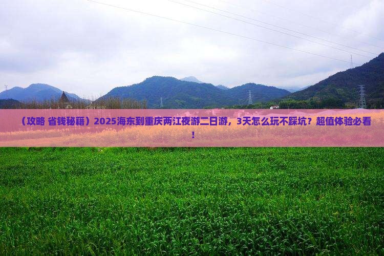 海东到重庆两江夜游二日游