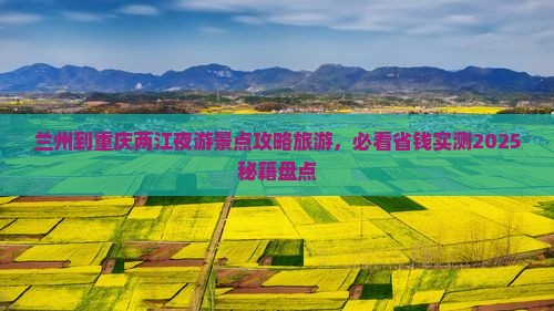 兰州到重庆两江夜游景点