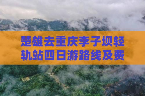 楚雄去重庆李子坝轻轨站四日游