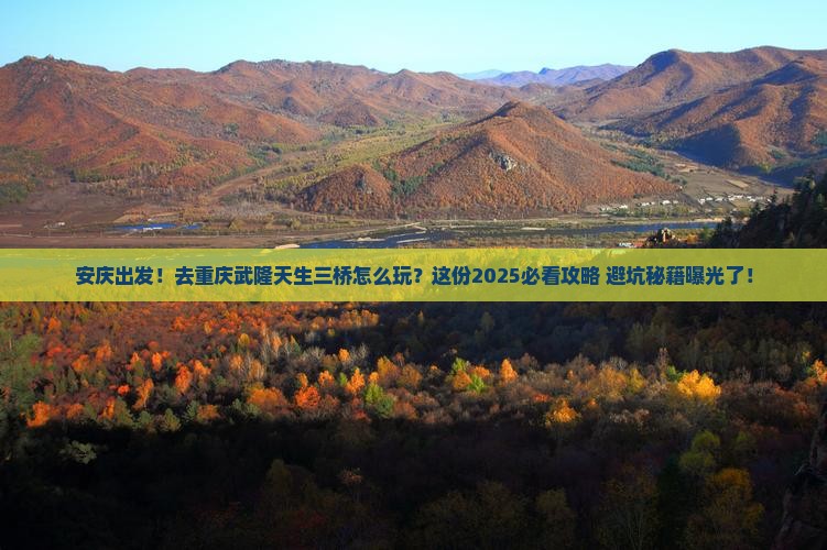 安庆去重庆武隆天生三桥个人游