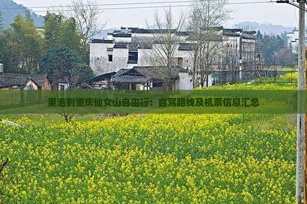 果洛到重庆仙女山自由行：自驾路线及机票信息汇总