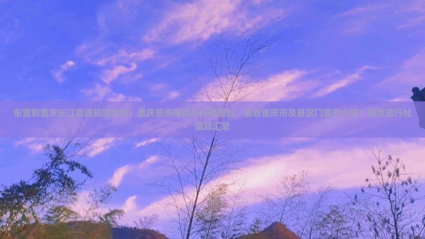 东营到重庆长江索道旅游攻略：重庆景点推荐与行程规划，看看重庆市及景区门票多少钱？南京旅行社信息汇总
