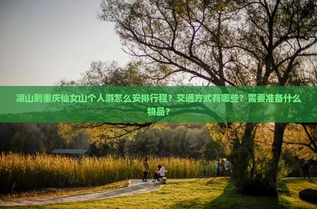 凉山到重庆仙女山个人游怎么安排行程？交通方式有哪些？需要准备什么物品？