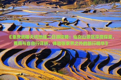 《重庆武隆天坑地缝二日游攻略：仙女山景区深度探索，费用与自由行详析，体验张家界之外的旅行精华》