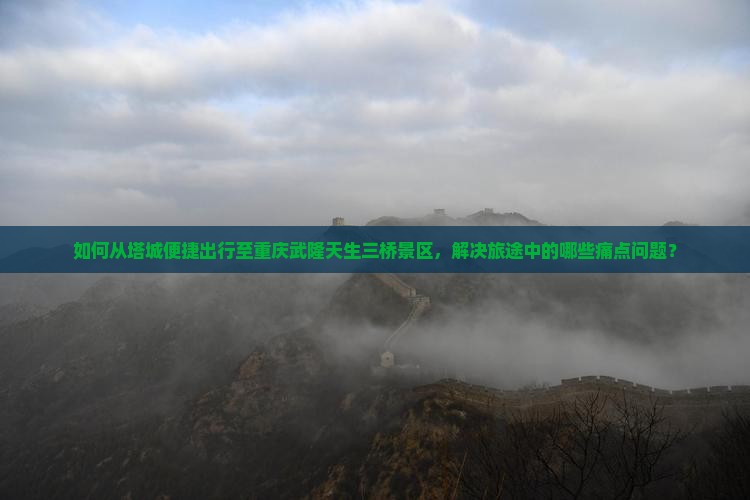 如何从塔城便捷出行至重庆武隆天生三桥景区，解决旅途中的哪些痛点问题？