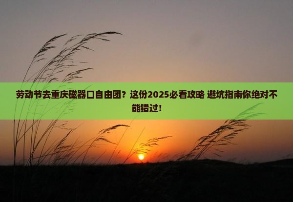 劳动节去重庆磁器口自由团