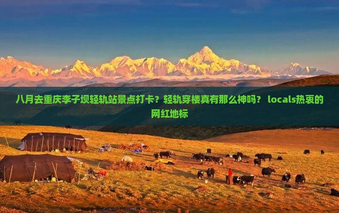 八月去重庆李子坝轻轨站景点打卡？轻轨穿楼真有那么神吗？ locals热衷的网红地标