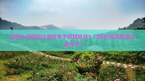 如何从咸阳前往重庆李子坝轻轨站？门票价格及购票攻略分享！