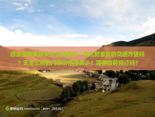 想去重庆武隆天生三桥旅游，淮北到重庆的交通方便吗？天生三桥的门票价格是多少？需要提前预订吗？