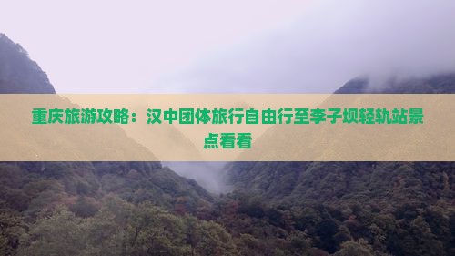 重庆旅游攻略：汉中团体旅行自由行至李子坝轻轨站景点看看