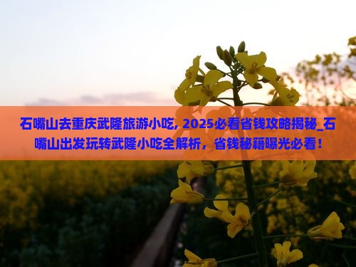 石嘴山去重庆武隆旅游小吃