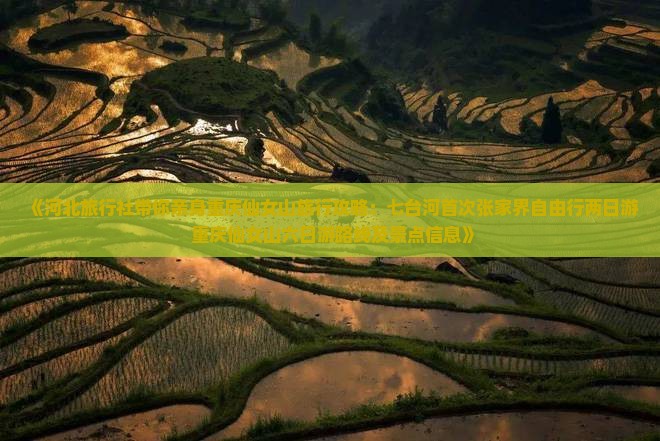 《河北旅行社带你亲身重庆仙女山旅行攻略：七台河首次张家界自由行两日游+重庆仙女山六日游路线及景点信息》