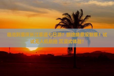 临沧到重庆长江索道七日游？旅途疲惫没新意？试试无人机航拍+沉浸式体验！