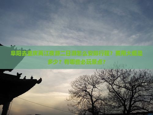 阜阳去重庆两江夜游二日游怎么安排行程？费用大概是多少？有哪些必玩景点？