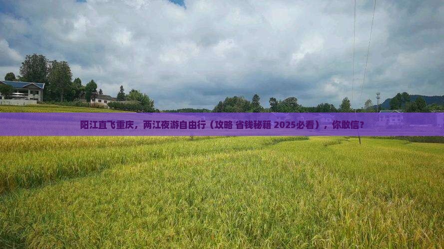 阳江到重庆两江夜游自由行