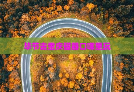 毕节去重庆磁器口哪里玩