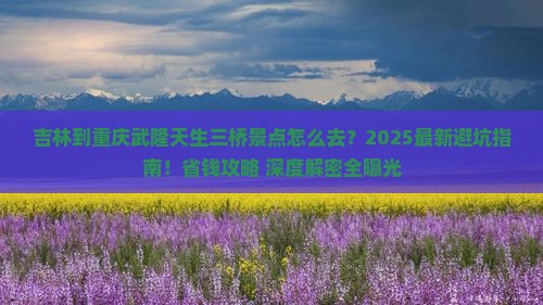 吉林到重庆武隆天生三桥景点