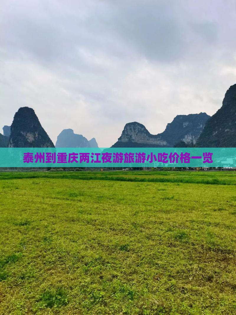 泰州到重庆两江夜游旅游小吃价格一览