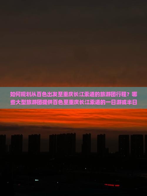 如何规划从百色出发至重庆长江索道的旅游团行程？哪些大型旅游团提供百色至重庆长江索道的一日游或半日游服务？