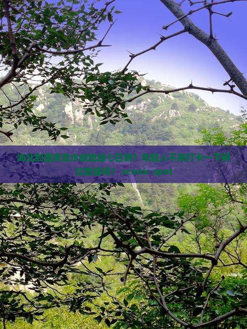 海北到重庆龙水峡地缝七日游？年轻人不来打卡一下网红地缝吗？ scenic spot