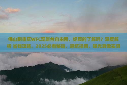 佛山到重庆wfc观景台自由团