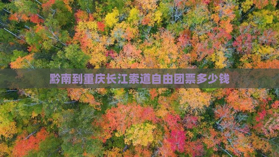 黔南到重庆长江索道自由团