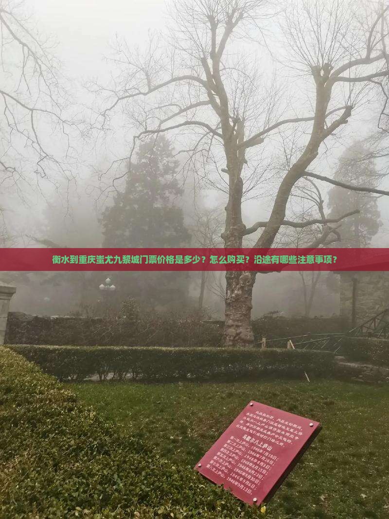 衡水到重庆蚩尤九黎城门票