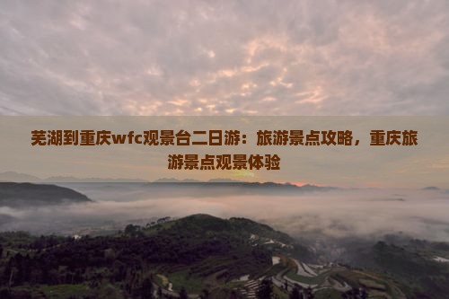 芜湖到重庆wfc观景台二日游