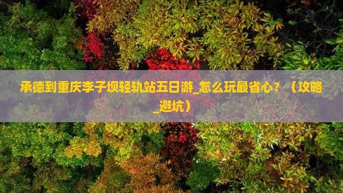 承德到重庆李子坝轻轨站五日游