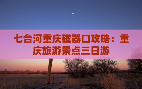 七台河去重庆磁器口三日游