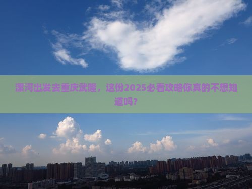 漯河去重庆武隆个人游