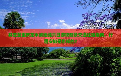 林芝至重庆龙水峡地缝六日游攻略及交通住宿指南，行程安排是怎样的？